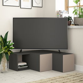 Hanah Home Soporte de TV Compact - Antracita, Marrón claro